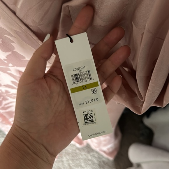 NWT Floral Jacquard Faux-Wrap Dress Size 14 - Picture 8 of 9